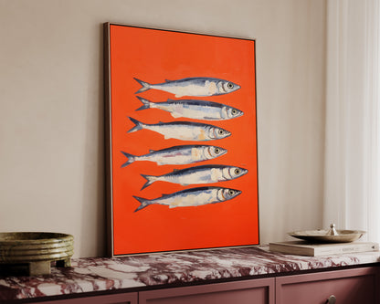 Red Sardines Canvas