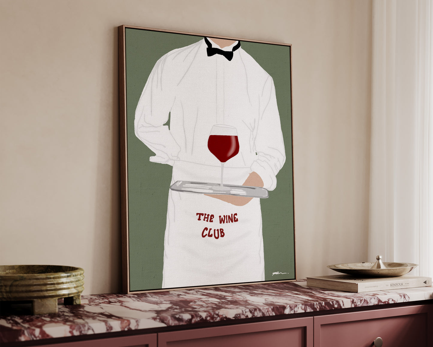 The Wine Club Waiter Canvas