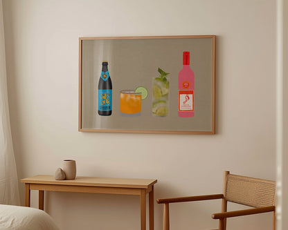 Four Drinks Print