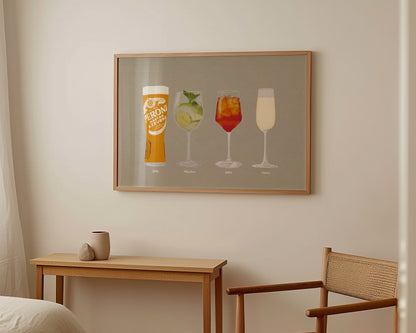 Four Drink Print