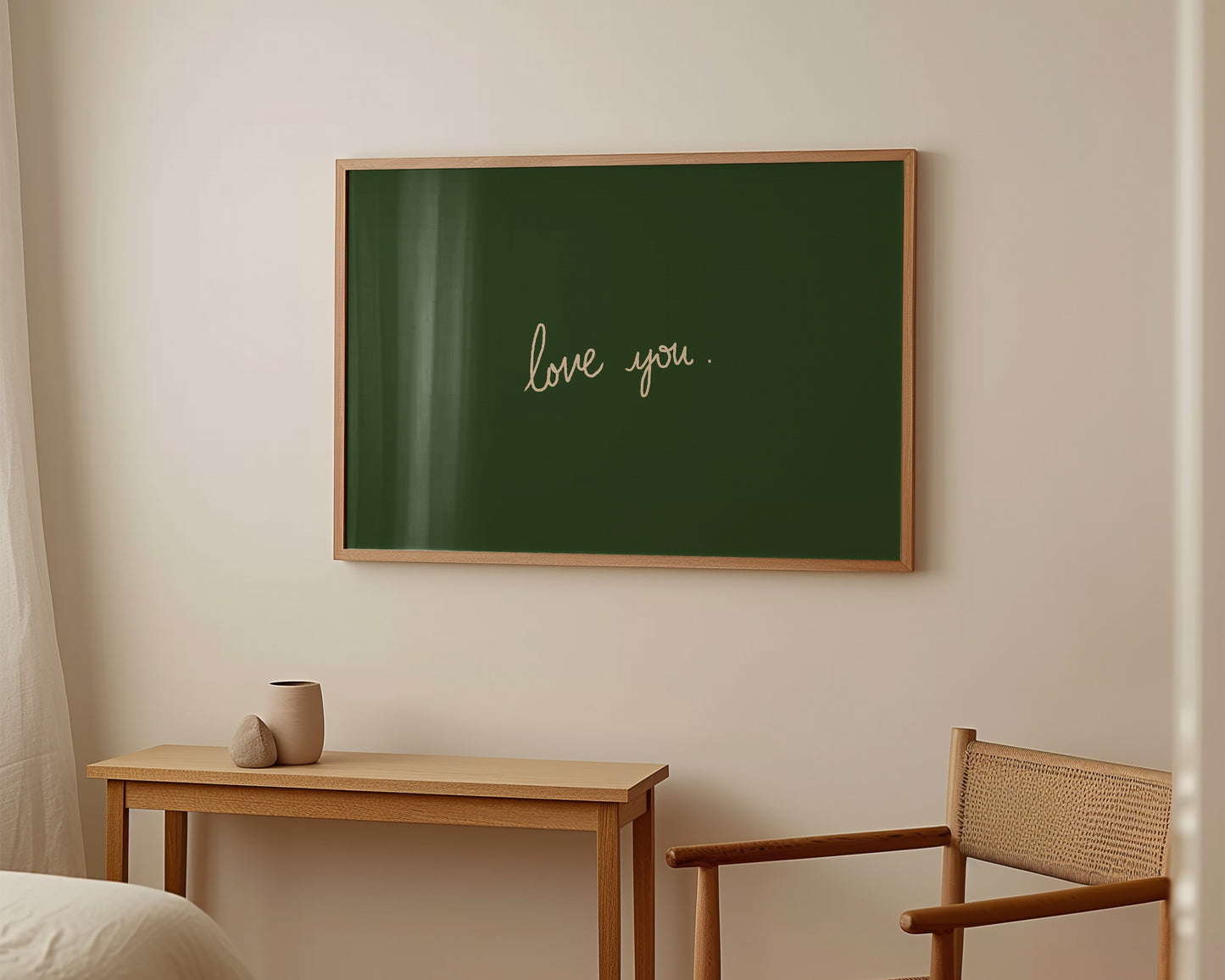 Love You Green Print