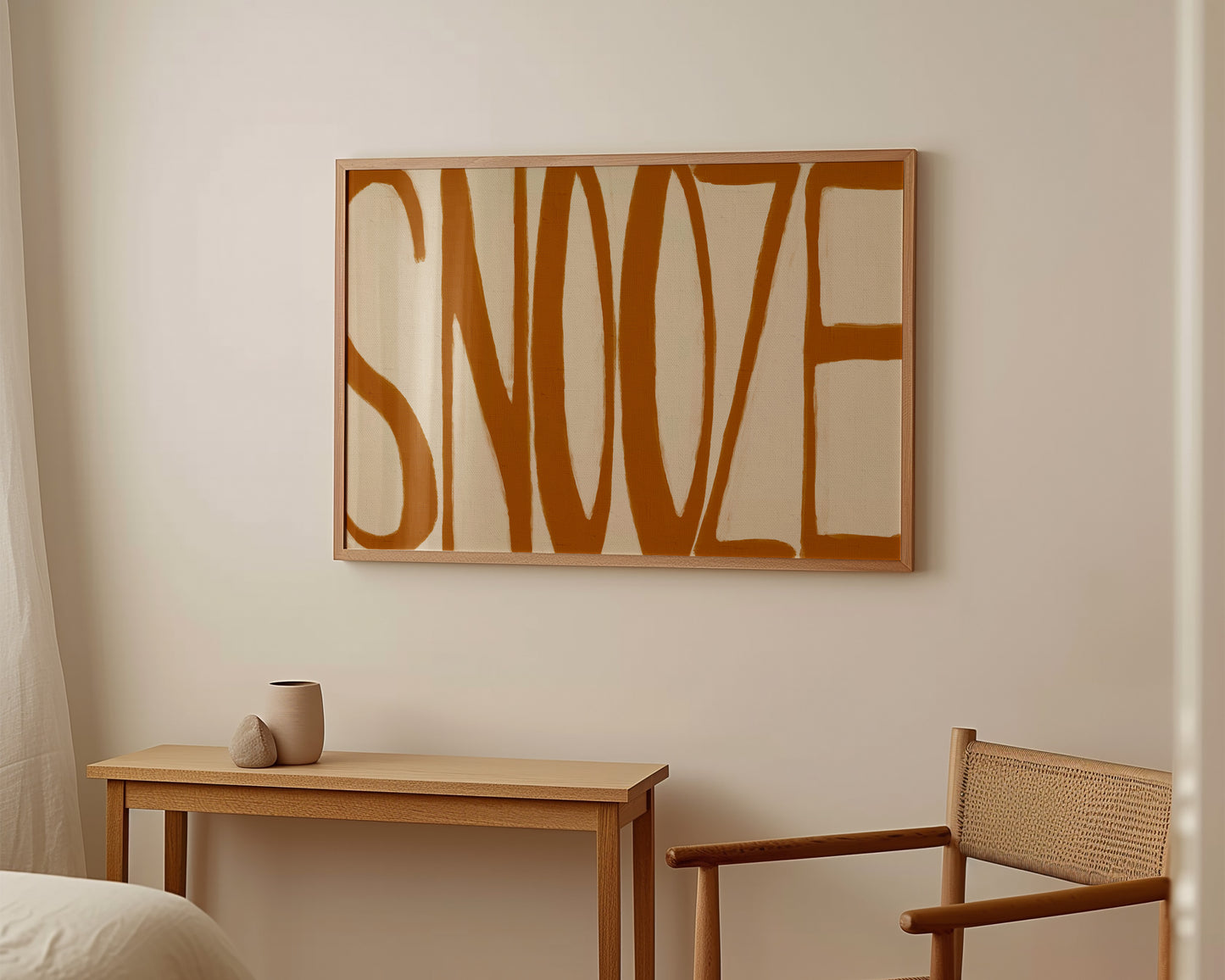 Snooze In Burnt Orange Print