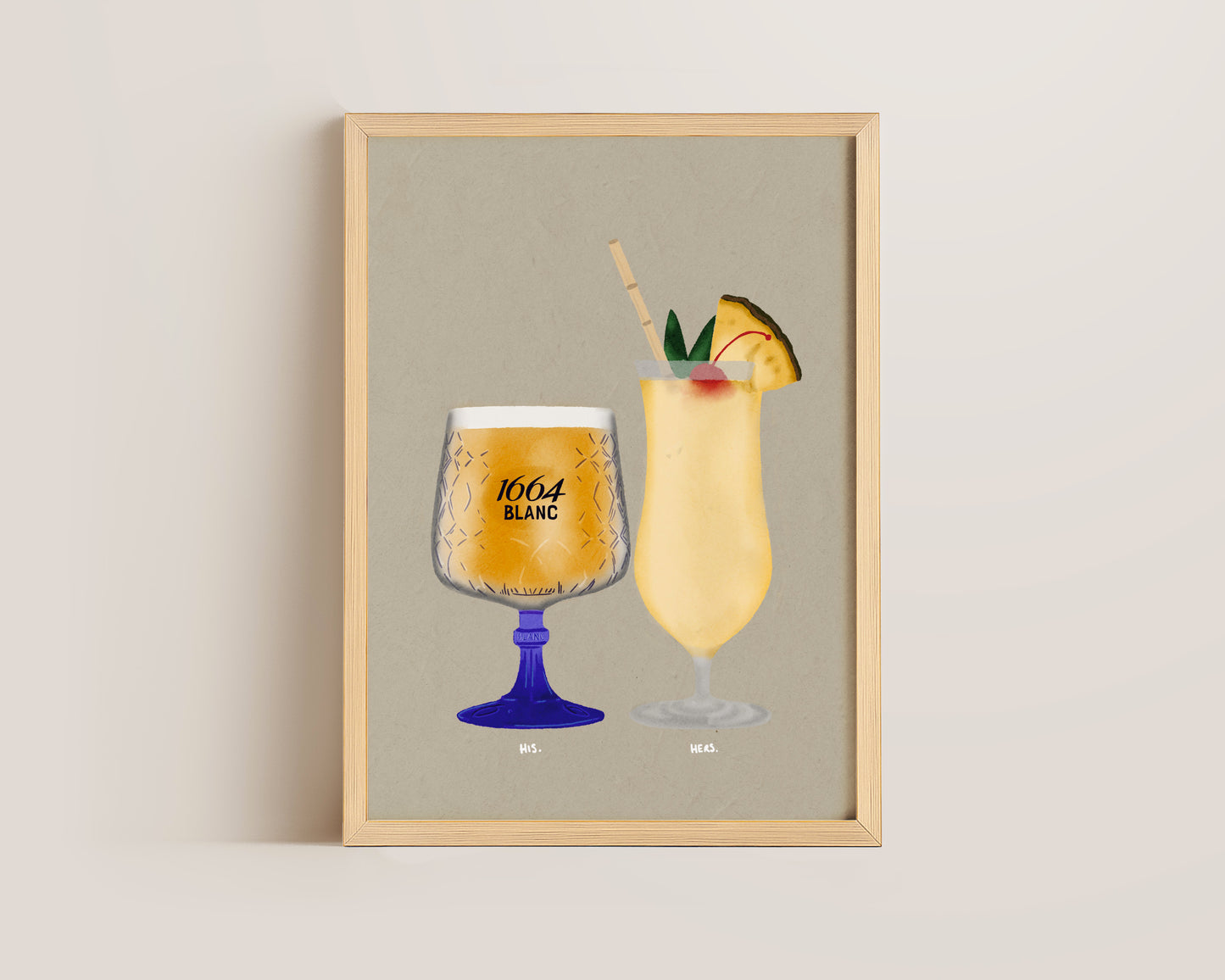 Kronenburg Blanc 1664 Pint & Pina Colada Print