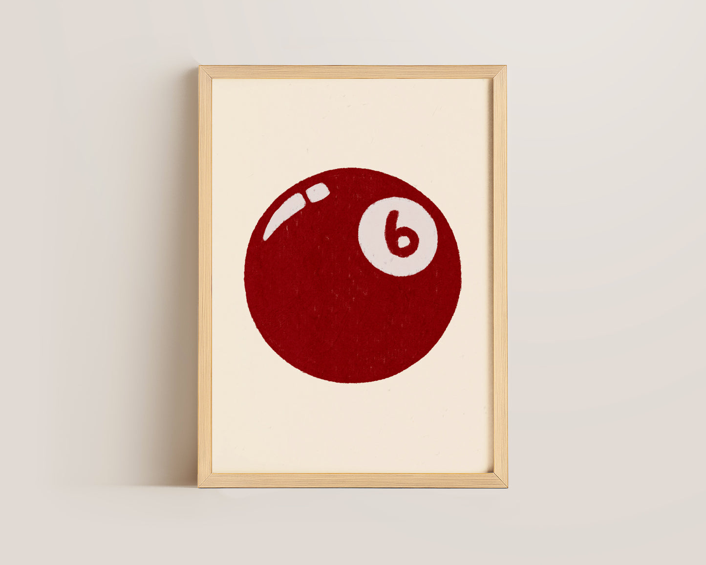 6 Ball Red Print