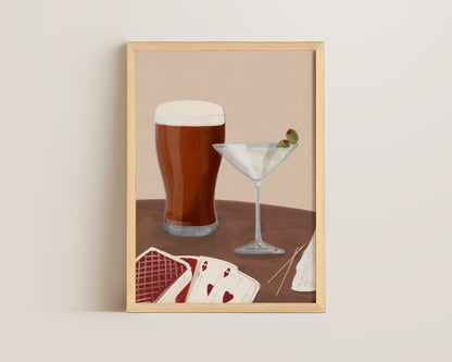 Ale & Dirty Martini Date Night Print