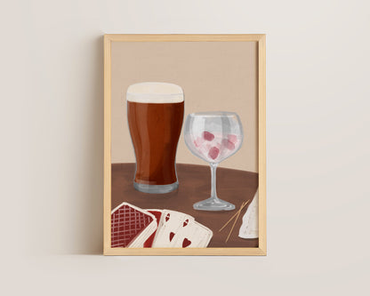 Ale & Pink Gin Date Night Print