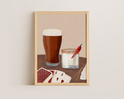 Ale & Spicy Margarita Date Night Print