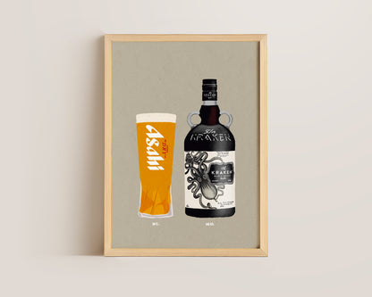 Asahi & Kraken Print