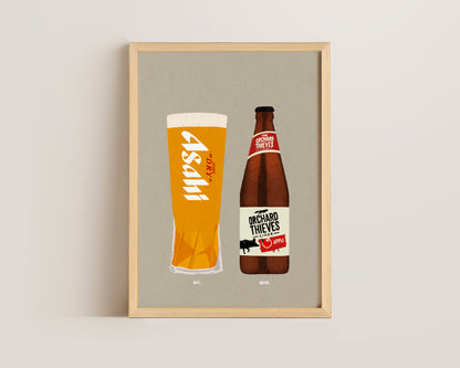 Asahi & Orchard Thieves Print