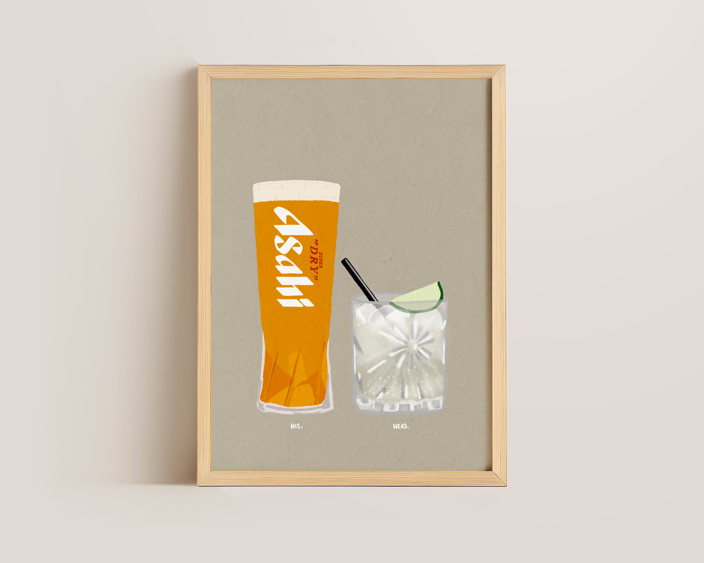 Asahi & Vodka Lime Print