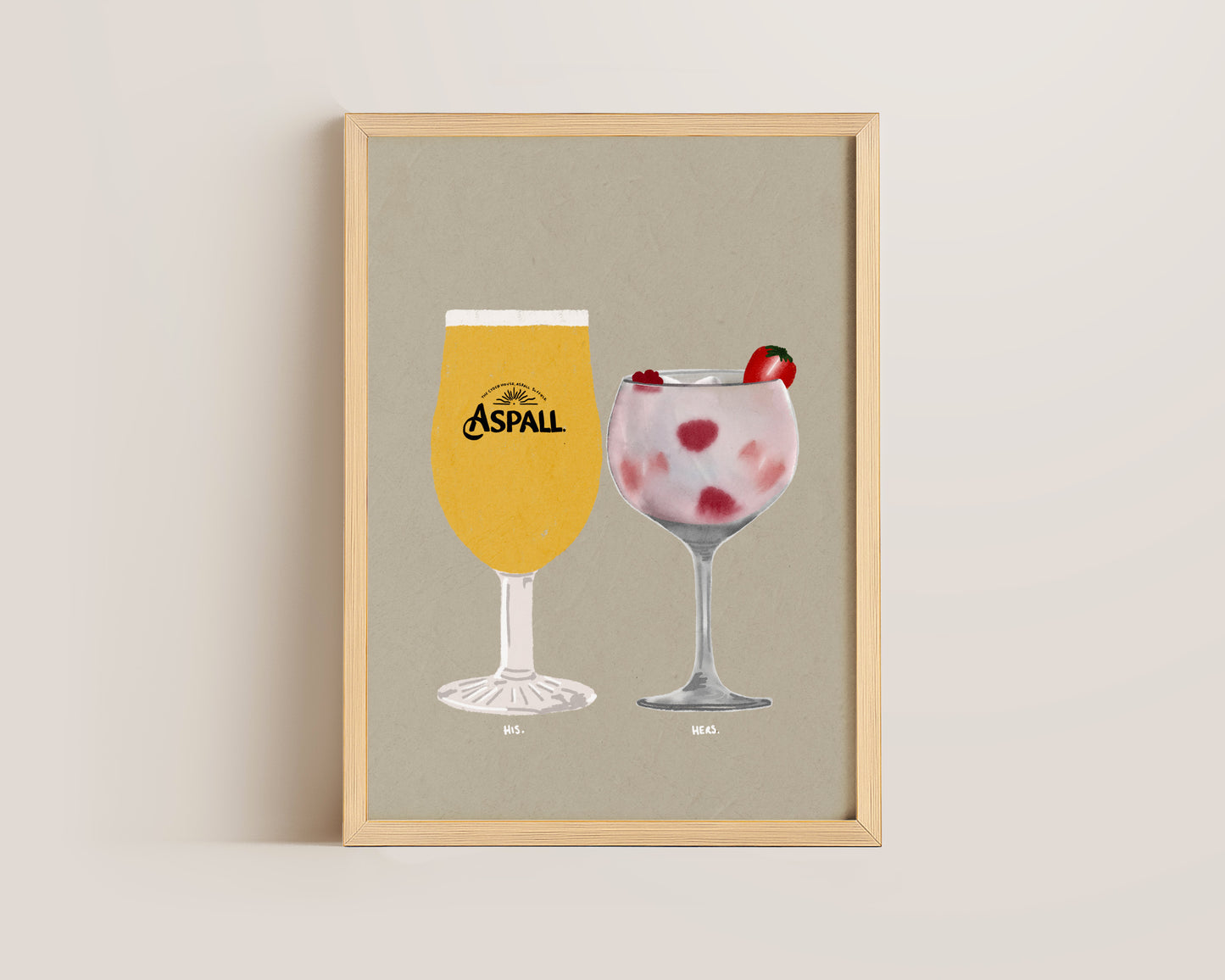 Aspall & Pink Gin Print