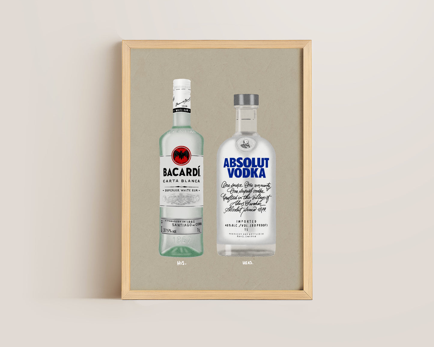 Bacardi Rum & Absolut Vodka Print