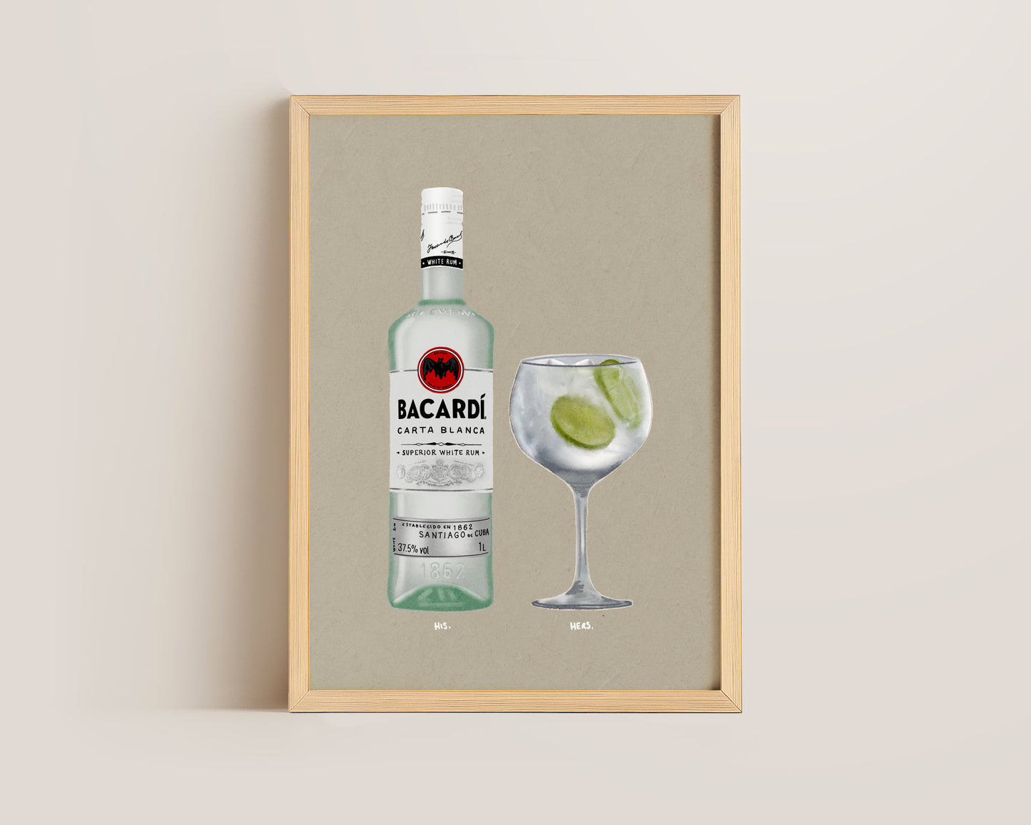 Bacardi Rum & G&T Print
