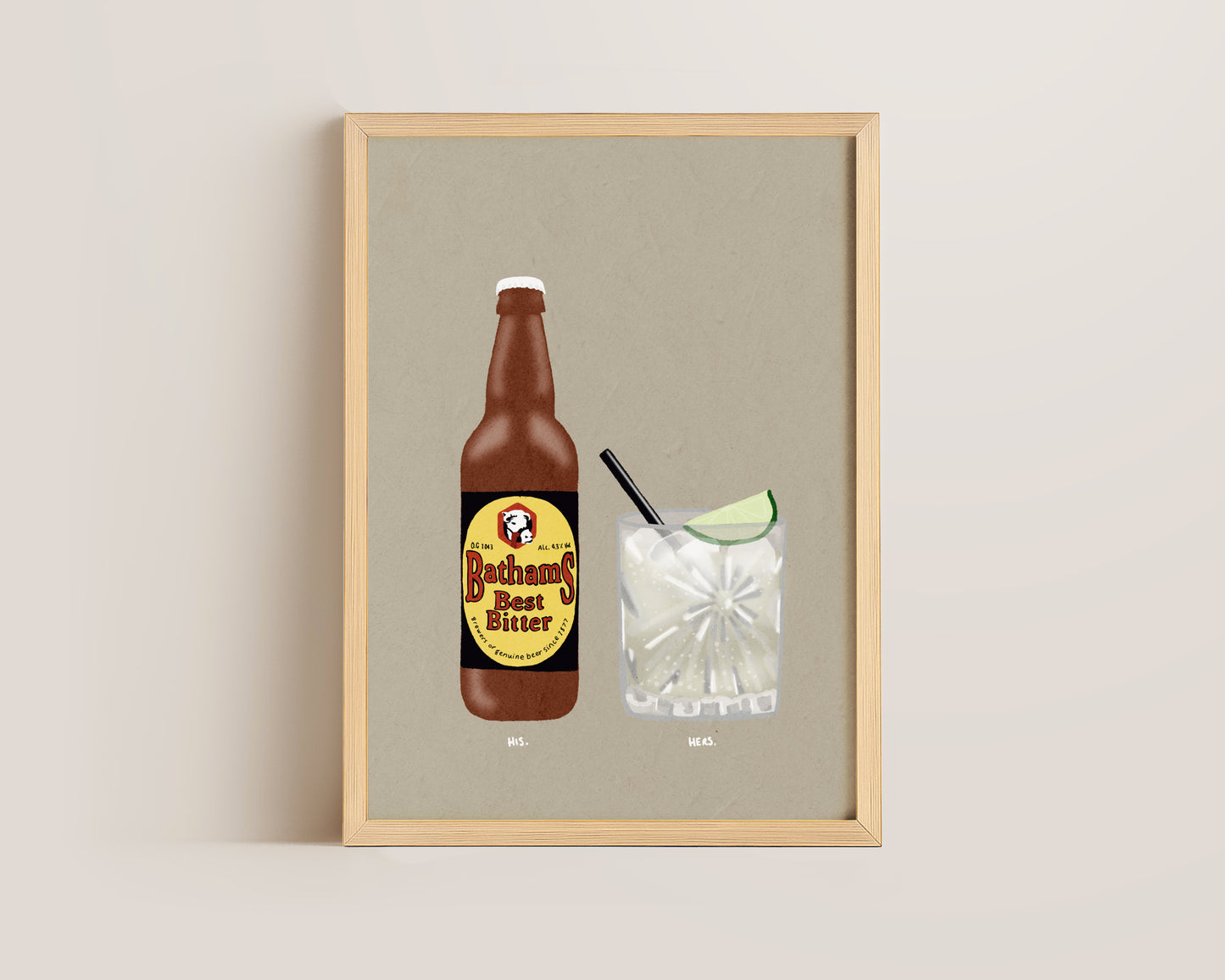 Bathams Bitter & Vodka Lime Soda Print