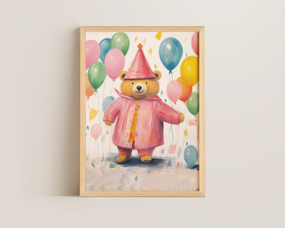 Balloon Bear Print
