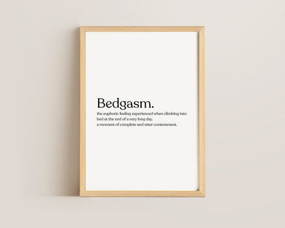 Bedgasm Definition Print