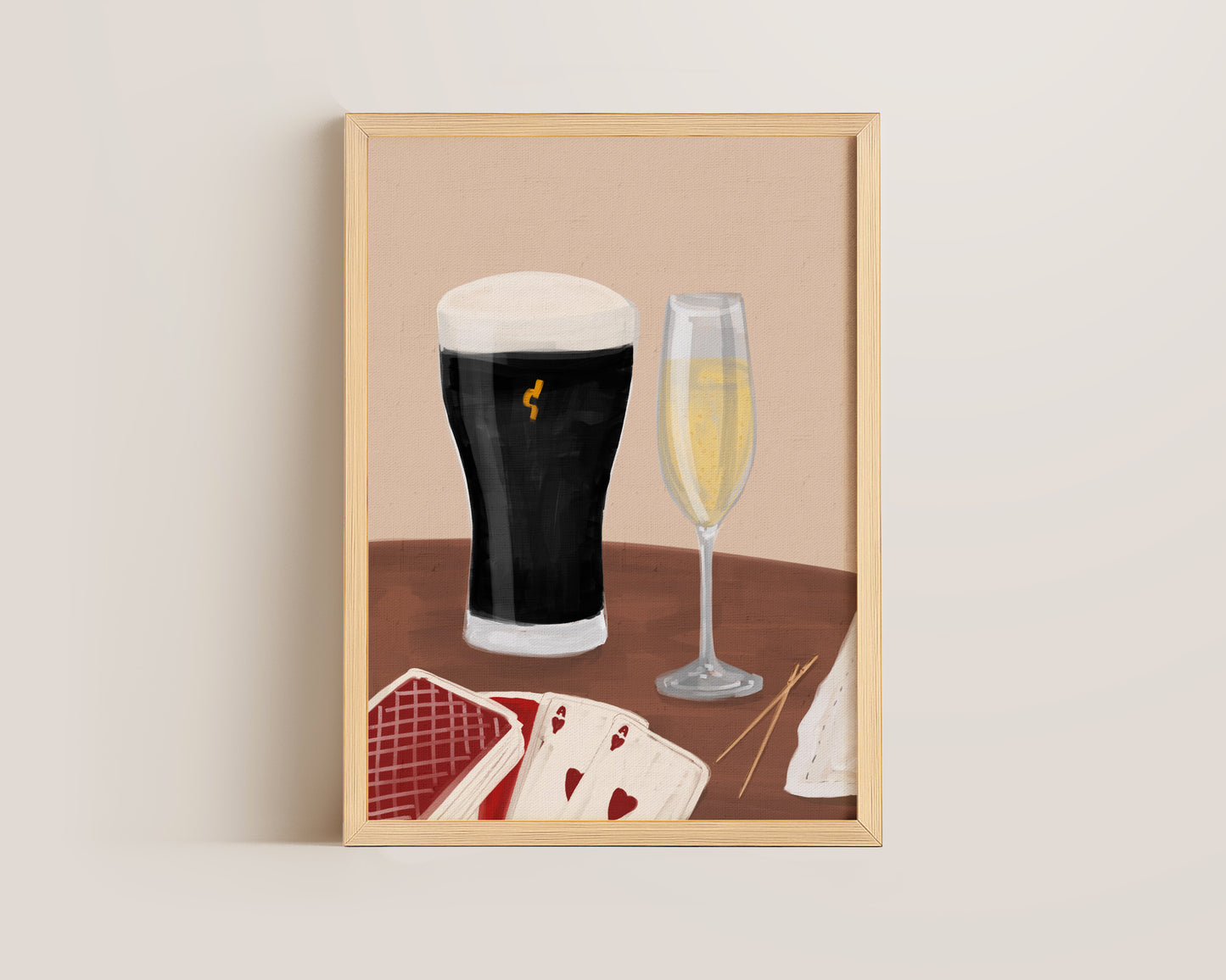 Black Stout & Champagne Date Night Print