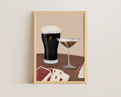 Black Stout & Espresso Martini Date Night Print