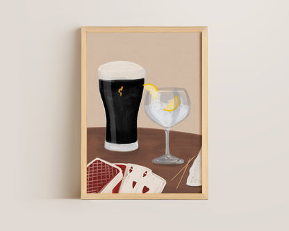 Black Stout & G&T Date Night Print
