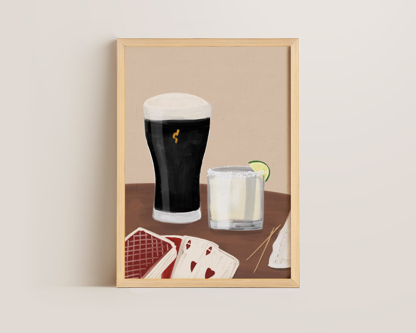 Black Stout & Margarita Date Night Print