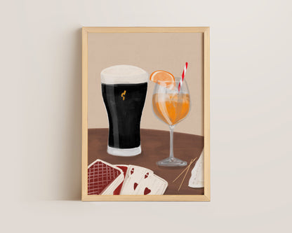 Black Stout & Orange Spritz Date Night Print