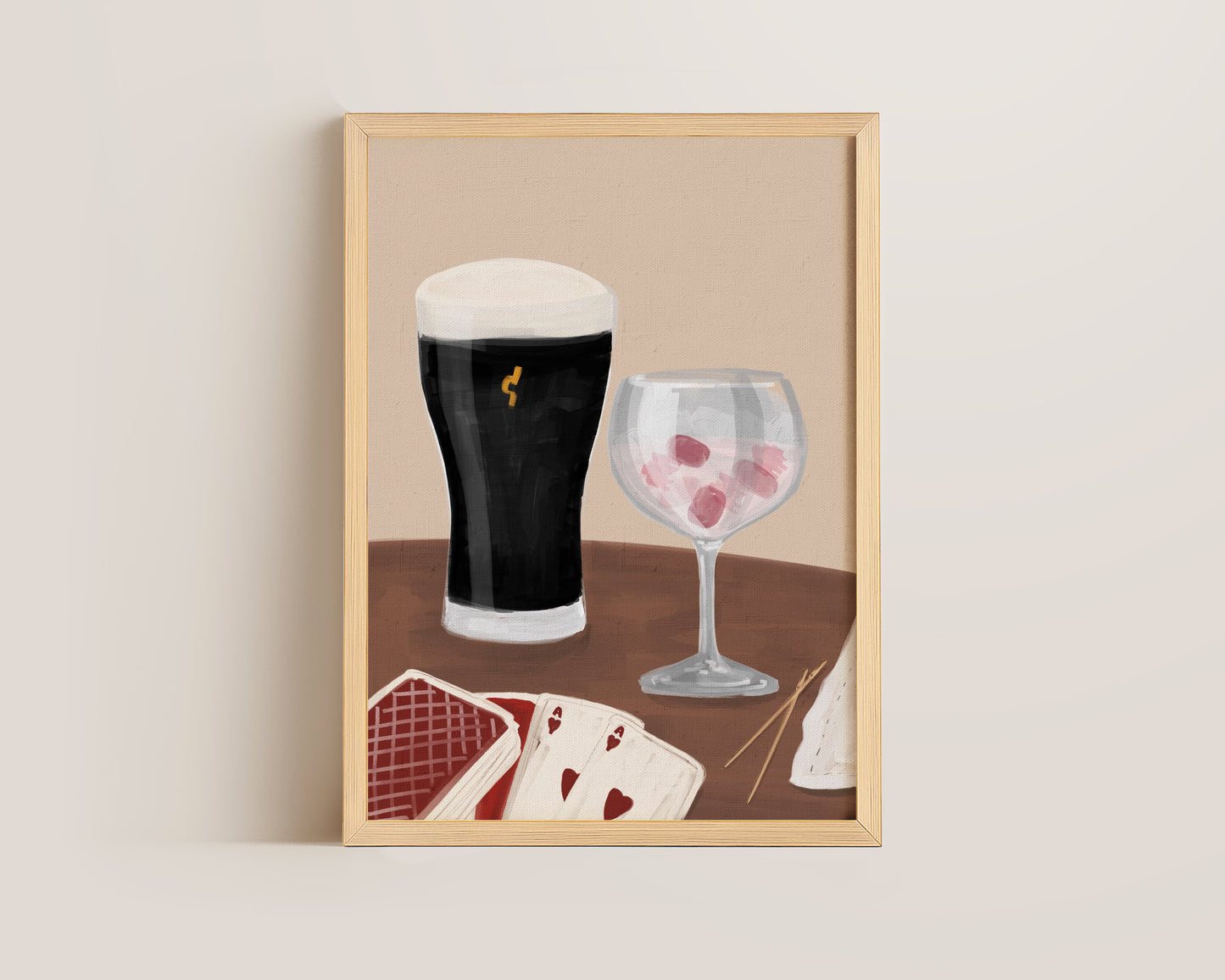 Black Stout & Pink Gin Date Night Print