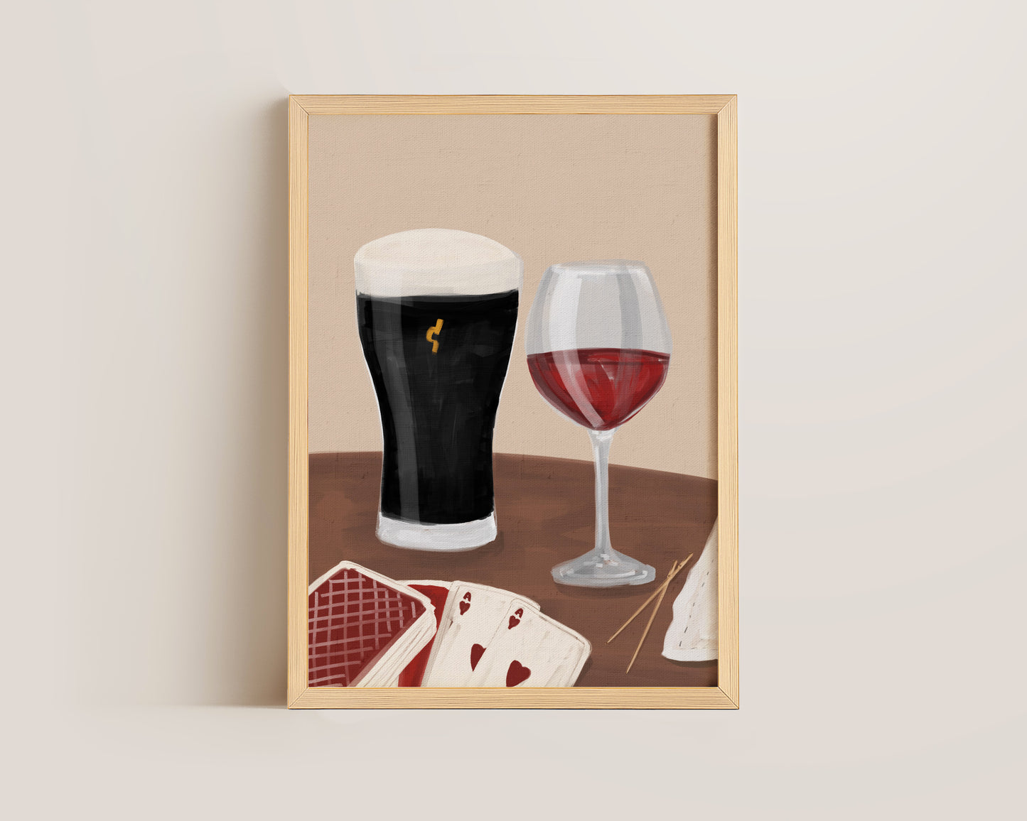 Black Stout & Red Wine Date Night Print