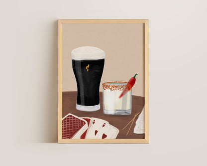 Black Stout & Spicy Margarita Date Night Print