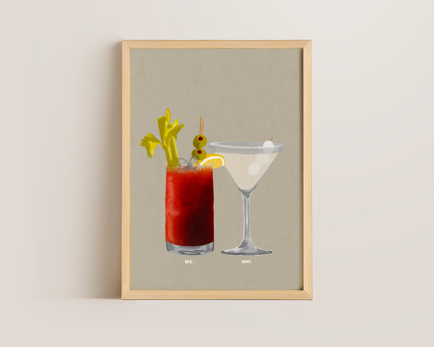Bloody Mary & Lychee Martini Print