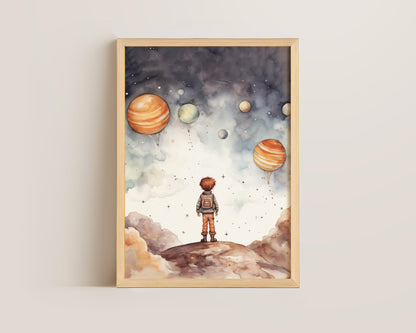 Boy In Space Print