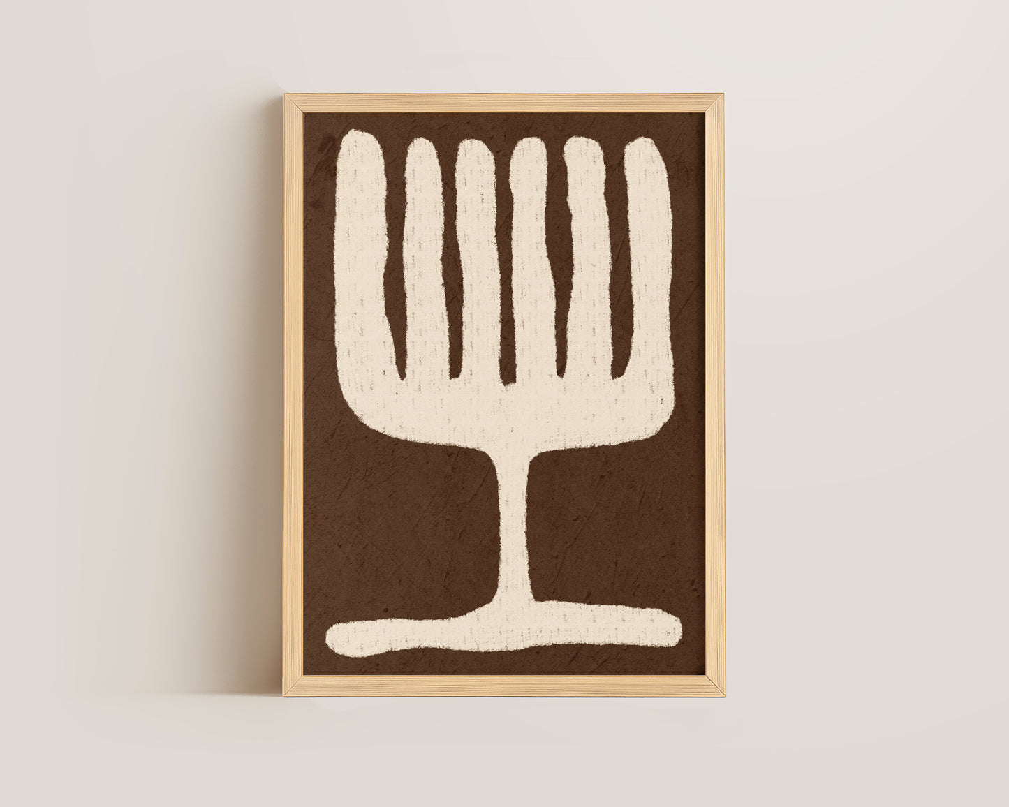 Abstract Brown Cup Oil Pastel