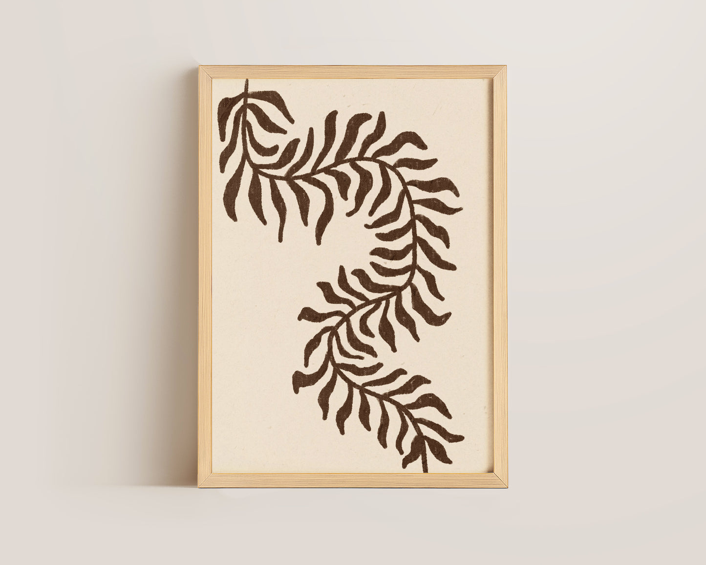 Brown Vines Oil Pastel