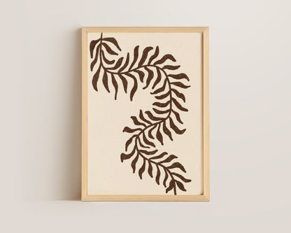 Brown Vines Oil Pastel