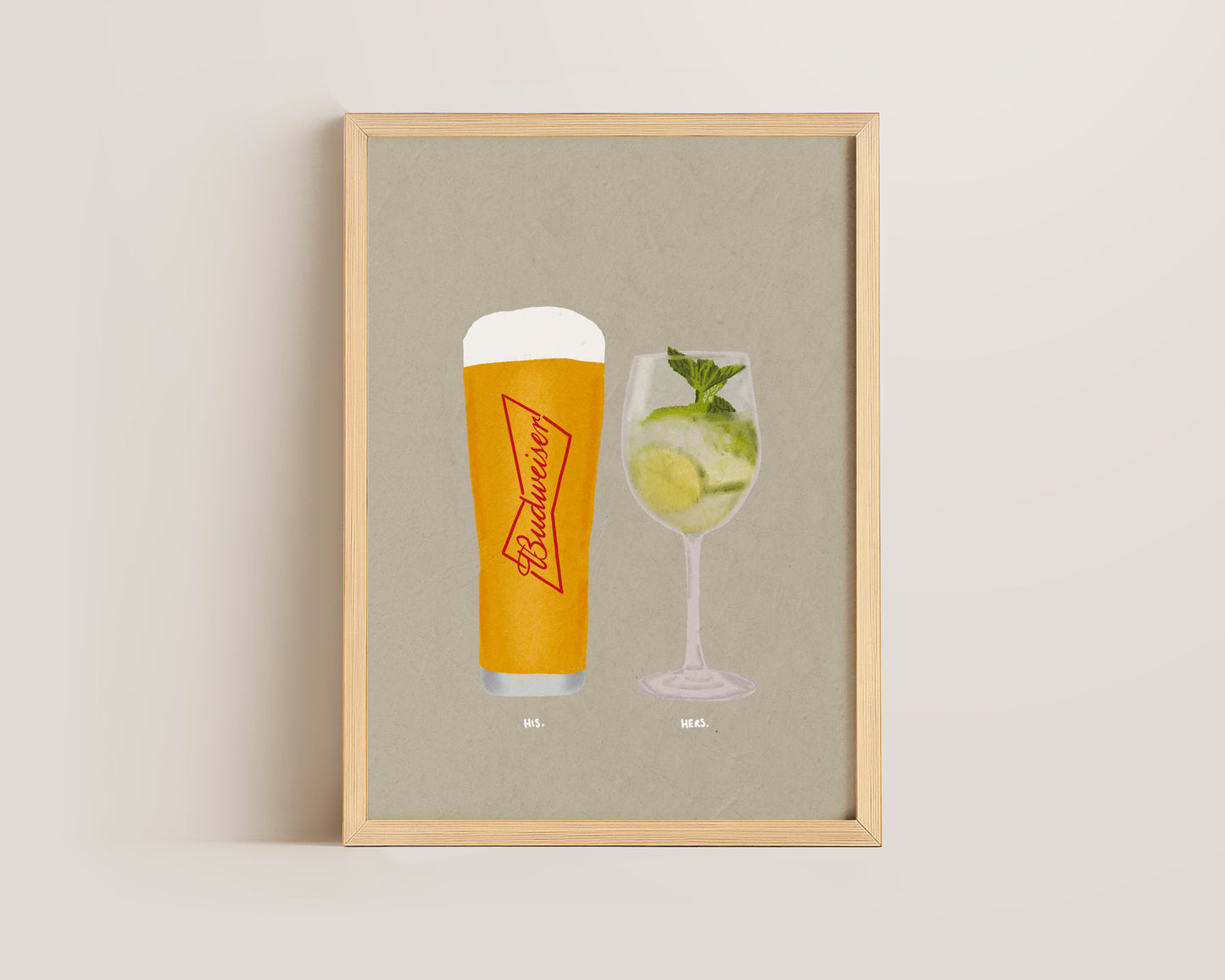 Budweiser Pint & Hugo Spritz Print
