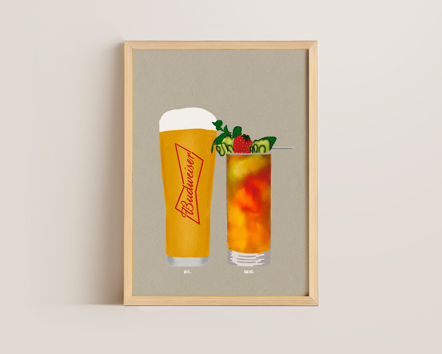 Budweiser Pint & Pimms Print