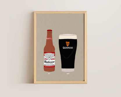 Budweiser & Guinness Print