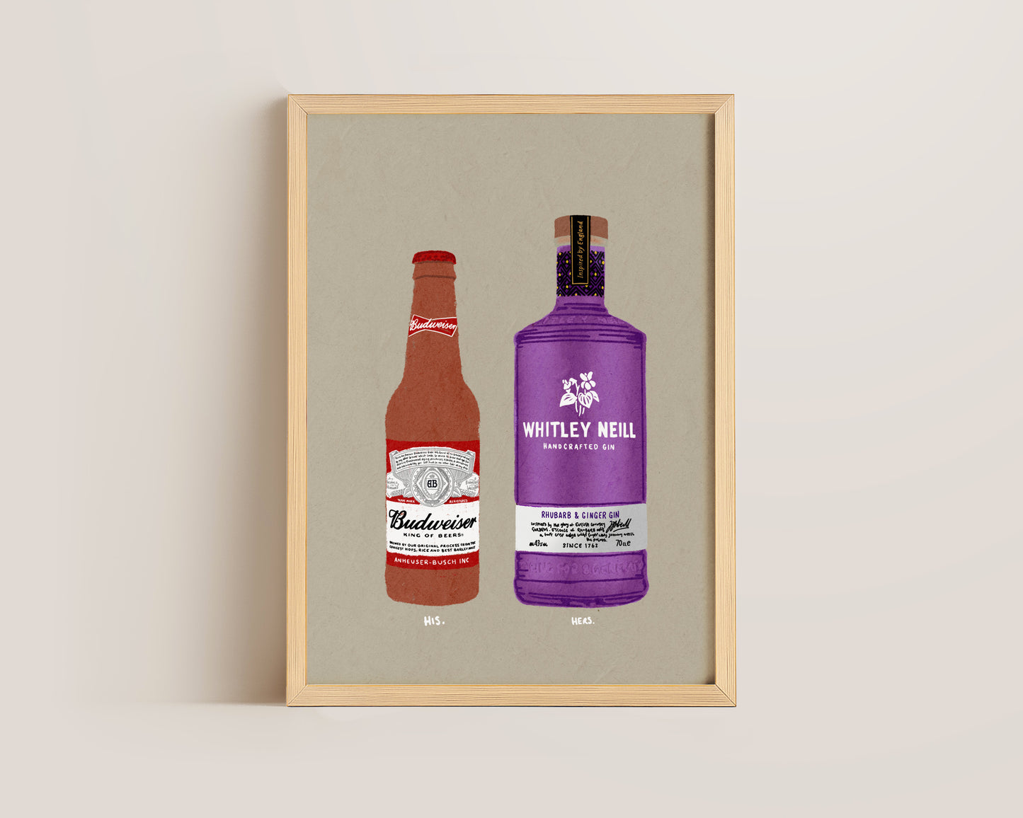 Budweiser & Rhubarb Ginger Gin Print