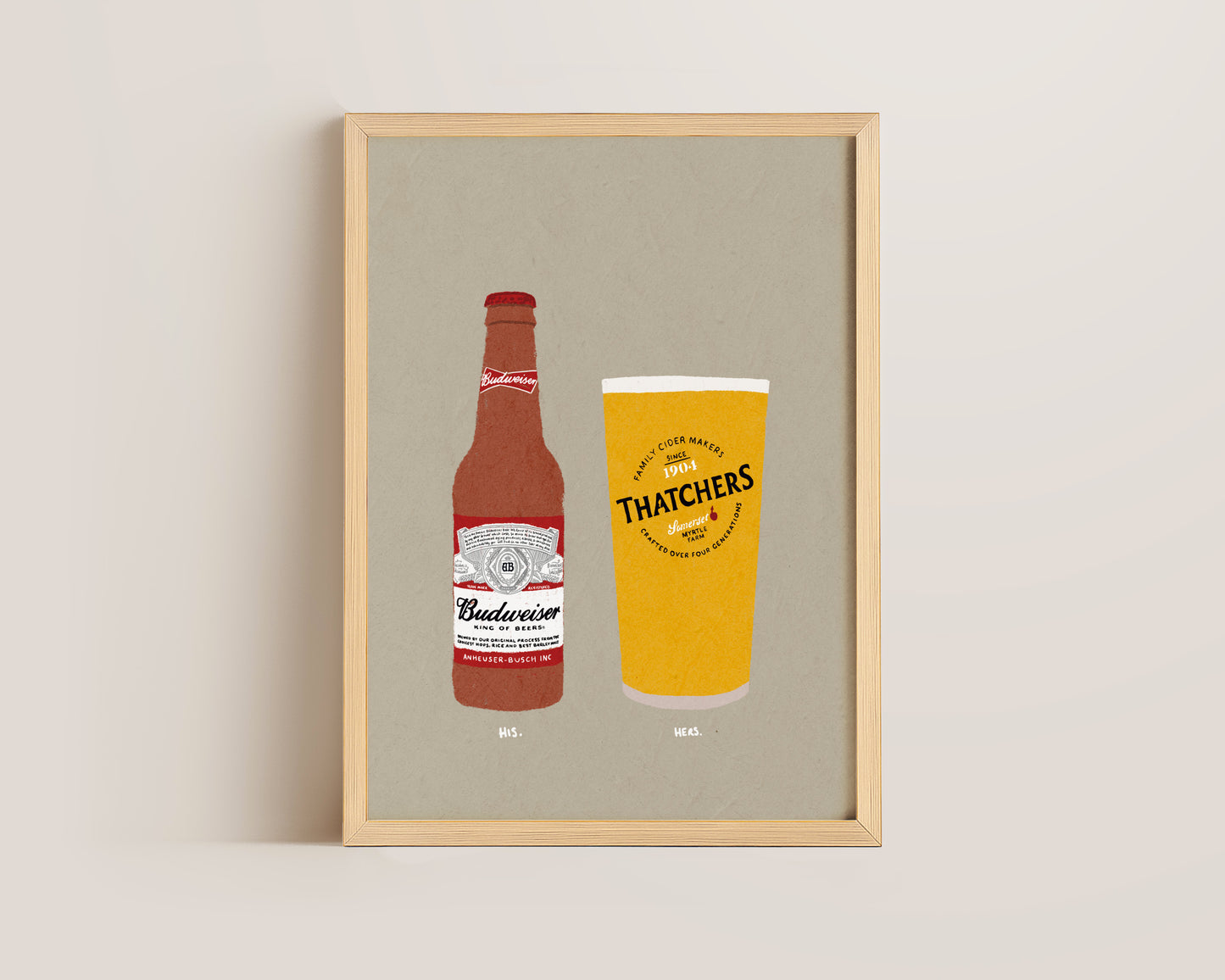 Budweiser & Thatchers Print