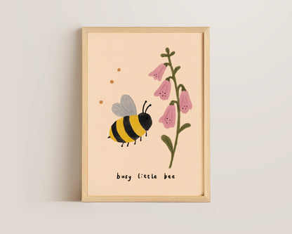 Busy Little Bee Print