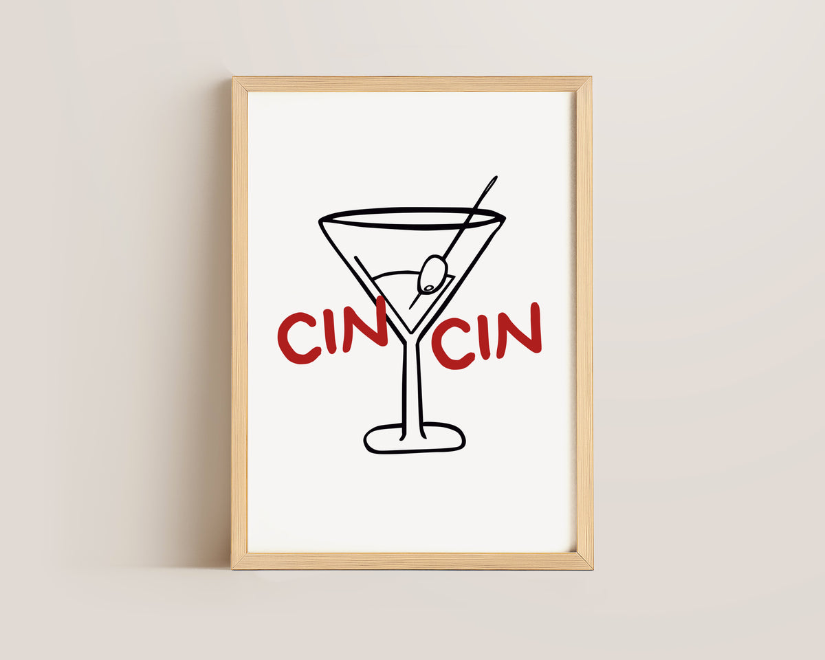 Cin Cin Martini Print