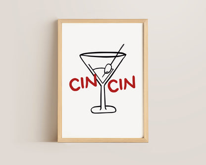 Cin Cin Martini Print