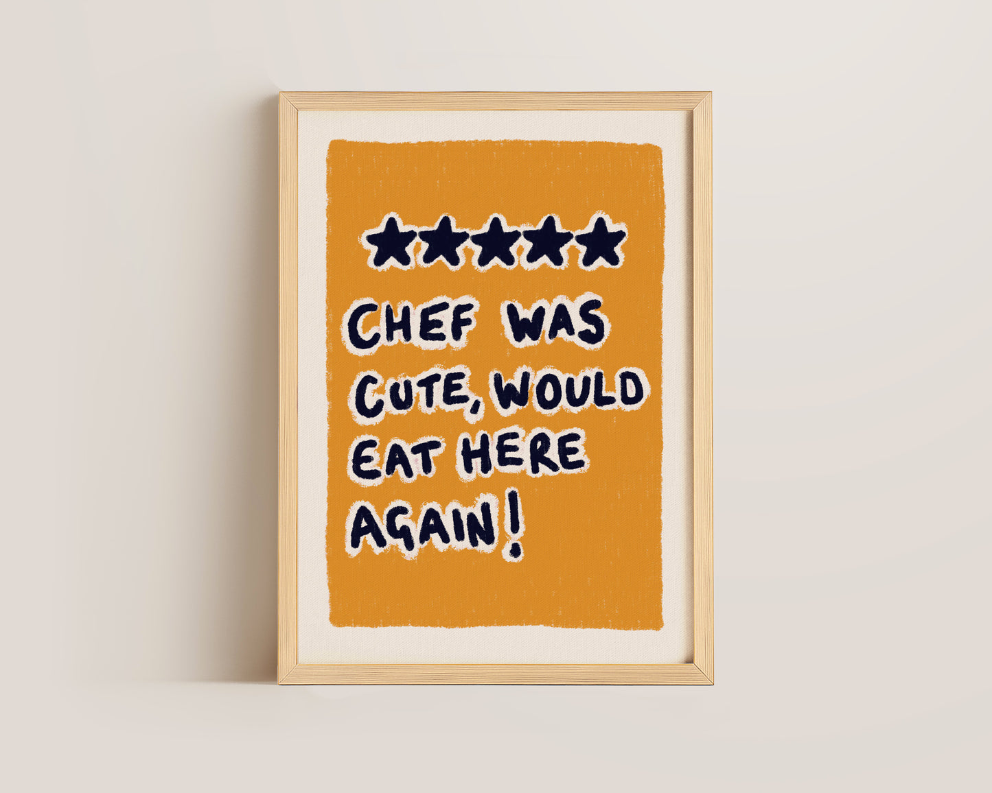 Chef Was Cute Yellow Print