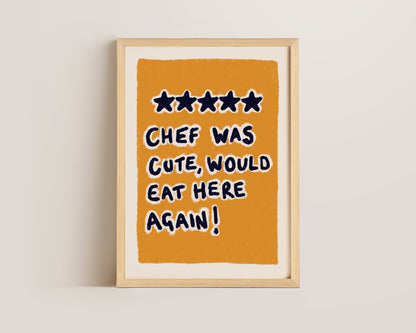 Chef Was Cute Yellow Print