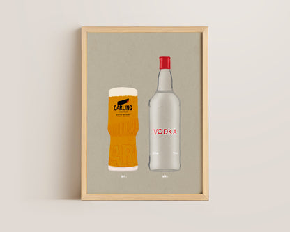 Carling & Vodka Print