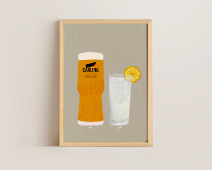 Carling & Vodka Lemonade Print