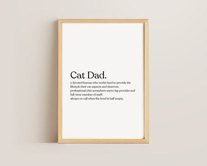 Cat Dad Definition Print