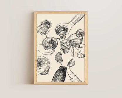 Cheers Wall Art Print