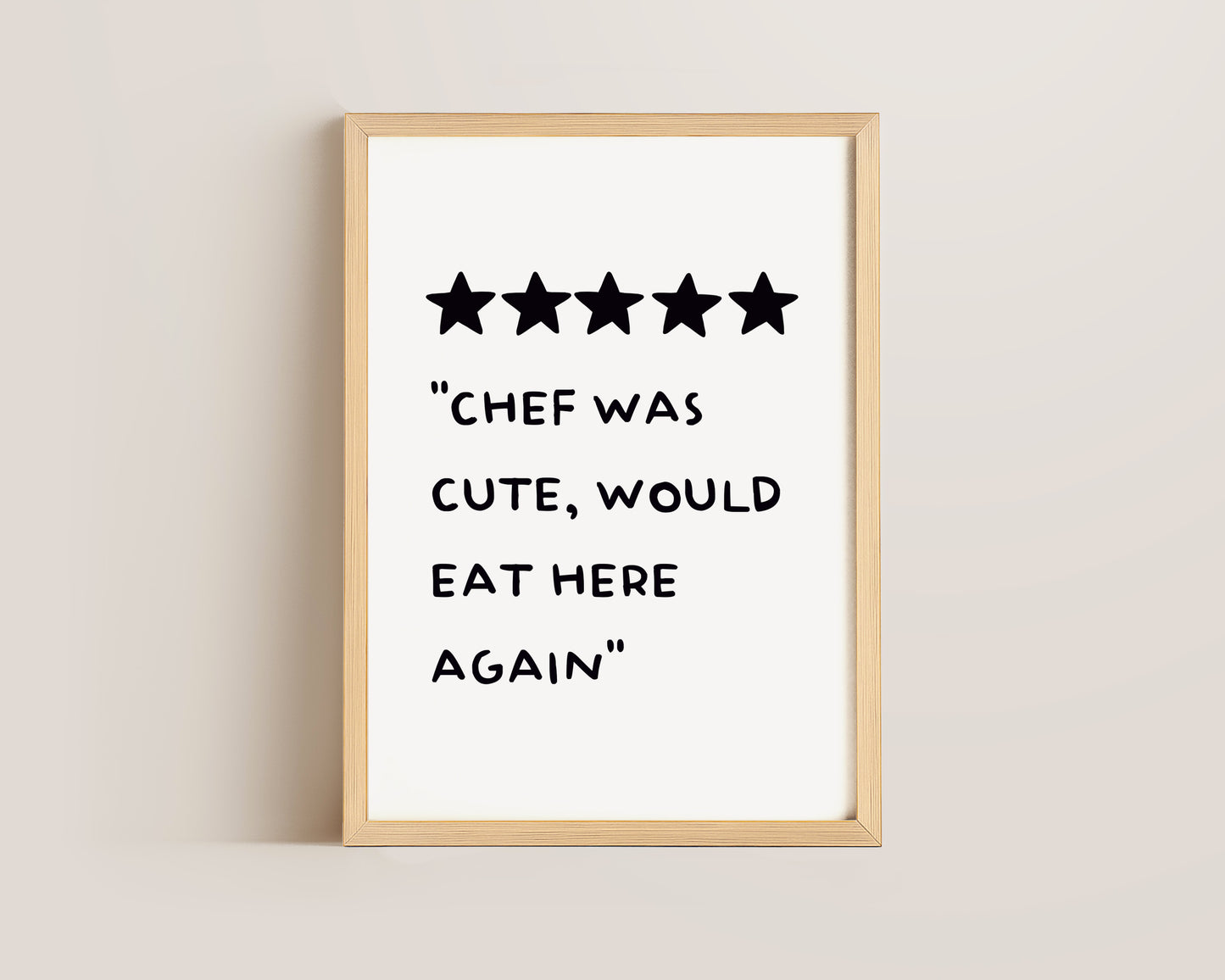 Chef Was Cute Print