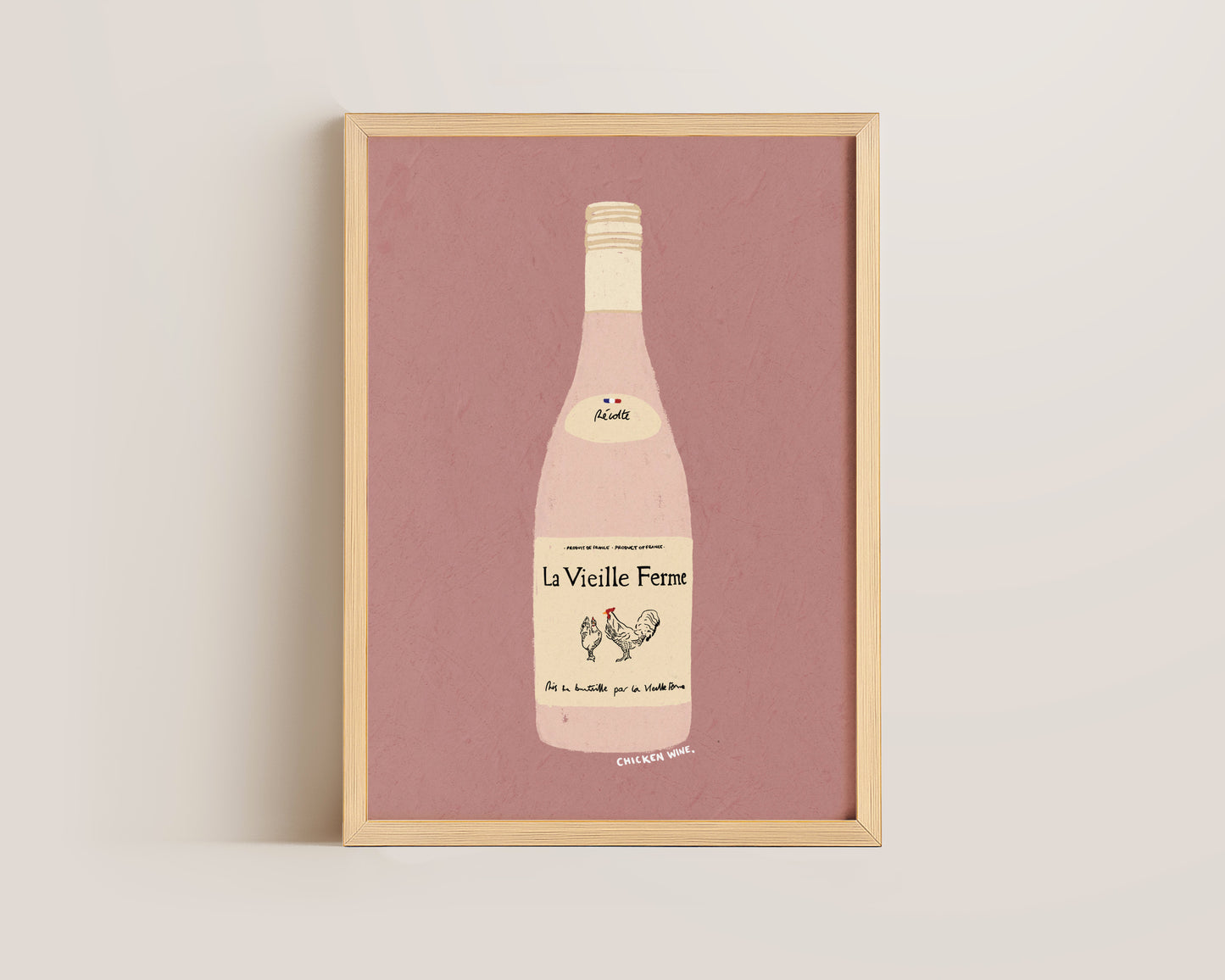 Chicken Wine Print