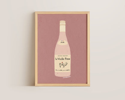 Chicken Wine Print